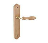 THIRARD - Ensemble de poignées pour porte intérieure Themis sans trou, carré 7mm, entr'axes 195mm, bois brut