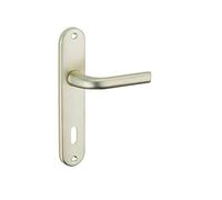 THIRARD - Ensemble de Poignées pour Porte Intérieure - Trou de Clé - Carré 7 mm - Entr'Axes 165 mm - Finition Anodisé Couleur F2 - Usage Porte de Chambre - Jaune/Doré