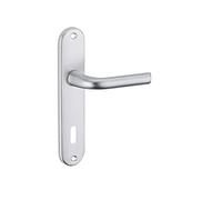 THIRARD - Ensemble de poignées pour porte intérieure Leto trou de clé, carré 7mm, entr'axes 165mm, argent