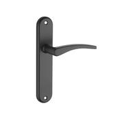 THIRARD Ensemble de Poignées pour Porte Intérieure, Vesta Sans Trou, Carré 7 mm, Entr'axes 165 mm, Noir, Esthétiques Et Pratiques, Aluminium Embouti, Couleur Nickelé Satiné