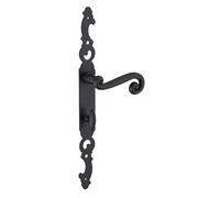 THIRARD - Ensemble de poignées pour porte intérieure Coq à condamnation, carré 7mm, entr'axes 195mm, laqué noir - THIRARD