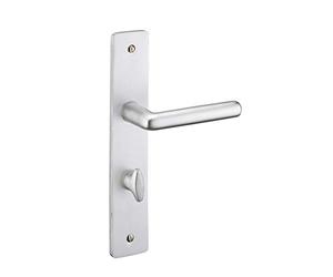 THIRARD - Ensemble de Poignées pour Salle de Bain et Toilette Crecy - Aluminium Anodisé Argent - Carré 7 mm - Entr'Axes 195 mm - Usage Pratique - Fermeture à Condamnation - Design Élégant - Gris