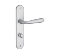 THIRARD - Ensemble de poignées pour salle de bain/toilette Goccia à condamnation, carré 7mm, entr'axes 195mm, chromé satin