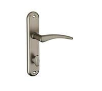 THIRARD - Ensemble de Poignées pour Salle de Bain et Toilette Vesta - Aluminium - Finition Nickelé Satiné - Usage Pratique - Condamnation - Carré 7 mm - Entr'Axes 165 mm - Gris