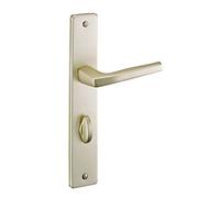 THIRARD - Ensemble de Poignées pour Salle de Bain Picardie - Condamnation avec Voyant - Carré 7 mm - Entr'Axes 195 mm - Finition Couleur Champagne - Jaune/Doré