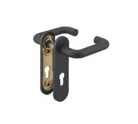 THIRARD - Ensemble de poignées pour serrure encastrable pour porte de chaufferie, industrie, carré 9mm, noir - THIRARD