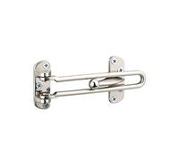 THIRARD Entrebailleur de Porte Nickel Satin pour Porte à Recouvrement - Dimensions 145 X 61 MM - Corps, Platine et Taquet en Alliage - à Fixer avec 6 Vis