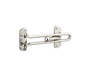 THIRARD Entrebailleur de Porte Nickel Satin pour Porte à Recouvrement - Dimensions 145 X 61 MM - Corps, Platine et Taquet en Alliage - à Fixer avec 6 Vis
