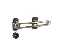 THIRARD - Entrebâilleur pour Porte d'Entrée - Taquet d'Arrêt - Alliage - Sécurisez Votre Maison - Amortisseur de Bruit - Adaptable sur Toutes les Portes - Finition Nickelé - 169 mm - Gris