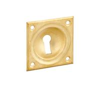 THIRARD - Entrée à Cuvette Trou de Clé - Laiton Chromé - Compatible Serrures à Encastrer - Installation Facile - Accessoire Élégant Porte Chambre - 60 x 60 mm - Jaune/Doré