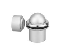 THIRARD - Butoir à Visser - Fixation au Sol - Aluminium - Avec Aimant Mural - Satiné - Corps Aluminium - Bague Souple Caoutchouc - Protection Murale - Ø 30 x 50 mm - Gris