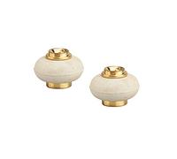 THIRARD - Lot de 2 butoirs à visser, fixation au sol, caoutchouc, Ø30x37mm, laiton