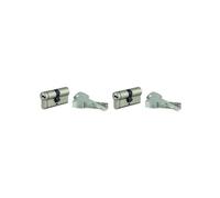 THIRARD Lot de 2 Cylindres Transit 1 ECOPRO, 30x30 mm | Serrure de porte, profil européen, finition nickelée, s'entrouvrant, 30x30 mm, usage domestique, installation rapide