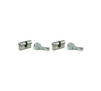 THIRARD Lot de 2 Cylindres Transit 1, 30x30 mm, Nickelé, 10 Clés