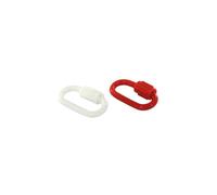 THIRARD - Lot de 2 Maillons Rapides - Polypropylène - Pour Chaine de Signalisation - Résistant aux Intempéries - Ø 6 mm - Rouge et Blanc - Idéal pour Balisage et Délimitation