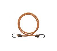 THIRARD - Tendeurs en Caoutchouc à Crochets - Lot de 2 - Latex - pour Rangement, Camping, Vélo, Remorque - Crochets en Acier Double - 8 mm x 1.20 m - Orange
