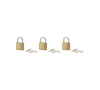 THIRARD Lot de 3 Cadenas Type 1 TYPA 1, 30 mm | Intérieur, Anse Acier Cémenté, 4 Clés, S'entrouvrant, Sécurité Optimale pour Casier, Utilisation Facile avec Une Seule Clé.