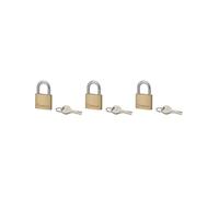 THIRARD - Lot de 3 cadenas Type1+, 40mm, anse acier, 2 clés/cadenas, s'entrouvrant avec la même clé - THIRARD
