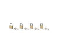 THIRARD - Lot de 4 cadenas Type1+, 30mm, anse acier, 2 clés/cadenas, s'entrouvrant avec la même clé