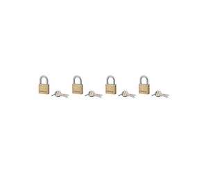 THIRARD Lot de 4 cadenas Type1+ TYPE 1 +, 30mm | Anse acier, 2 clés/cadenas, s'entrouvrant avec la même clé. Qualité et robustesse THIRARD.