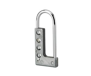 THIRARD Moraillon de Consignation Aluminium, Isolé, 4 Cadenas | Condamnation Collective LOTO pour Maintenance Industrielle, Sécurité des Intervenants sur Point d'Énergie
