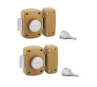 THIRARD - Pack de 2 verrous 2310, Cylindre 45mm, Bronze, 6 clés - THIPA402310