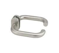 THIRARD - Paire de Béquilles Arrondies pour Porte - Rosace - Carré 7 mm - Aspect Inox - Type de Poignée Béquilles - Usage Porte Intérieure - Finition Gris - Installation Facile