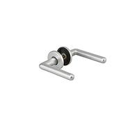 THIRARD - Paire de Béquilles Crecy pour Porte - Carré 7 mm - Finition Anodisé Argent - Installation Facile - Accessoires Inclus - Design Élégant - Gris