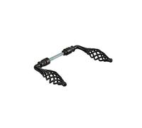 THIRARD Paire de Béquilles Double Fil Torsadé, pour Porte, Carré 6x100 mm, 1 Portée, Noir, Conçue pour Équiper Les Portes d'entrée, Poignée de Porte en Aluminium, Finition pour Portes en Bois