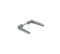 THIRARD - Paire de Béquilles pour Porte - Carré 6 mm - Usage Porte - Type Béquilles - Finition Zingué - Pour Serrure à Appliquer Horizontale - 1 Portée - Argent