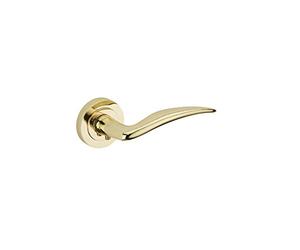 THIRARD - Paire de Béquilles pour Porte Intérieure - Carré 7 mm - Ressort de Rappel - Poignée Double - Installation Facile - Finition Laitonnée Élégante - Jaune/Doré