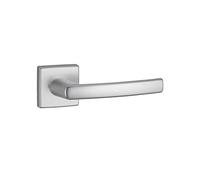 THIRARD Paire de Béquilles sur Rosace Sans Trou Ressort de Rappel Argent | Aluminium, carré 7 mm, vis invisibles, garantie 5 ans