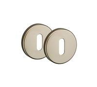 THIRARD - Paire de Rosaces Anodisées avec Trou de Clé - Finition Inox - Pour Portes de Chambre - Installation Facile - Jusqu'à 45 mm d'Épaisseur - Gris