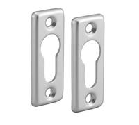 THIRARD - Paire de rosaces rectangulaires pour cylindre profilé, argent