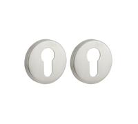 THIRARD - Paire de rosaces rondes pour cylindre, inox - THIRARD