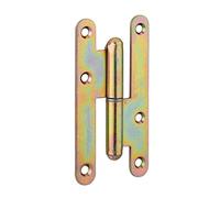 THIRARD - Paumelle de Paris pour Porte d'Entrée et Intérieur - Acier Zingué - Droite - Fixation 3 ou 4 Trous - Installation Facile - 110 x 55 mm - Jaune/Doré