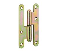 THIRARD - Paumelle de Paris pour Porte d'Entrée et Intérieur - Acier Zingué - Gauche - Fixation 3 ou 4 Trous - Installation Facile - 110 x 55 mm - Jaune/Doré