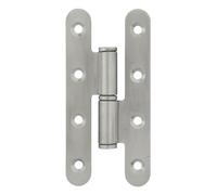 THIRARD - Paumelle de Paris pour Porte d'Entrée ou d'Intérieur - Inox - Droite - Facile à Installer - Fixation avec Trois ou Quatre Trous - 110 x 55 x 2.5 mm - Gris