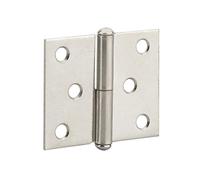 THIRARD - Paumelle de Porte de Meuble - Acier Nickelé - Fixation Facile | Accessoire Indispensable, Disponible à Gauche, Gris, rotation souple du vantail et reprise de charge durable