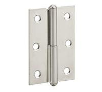 THIRARD - Paumelle de porte de meuble/porte légère, 60x40mm, acier, droite