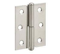 THIRARD - Paumelle de porte de meuble/porte légère, 50x40mm, acier, droite