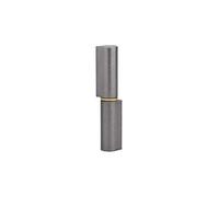 THIRARD - Paumelle de Porte d'Entrée et d'Intérieur à Souder - Inox - Acier - Bague Laiton - Facile à Installer - Fixation avec Trous - 10 x 13 x 60 mm - Gris