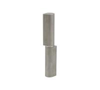 THIRARD - Paumelle de Porte d'Entrée et d'Intérieur à Souder - Inox - Acier - Bague Laiton - Facile à Installer - Fixation avec Trous - 20 x 25 x 140 mm - Gris