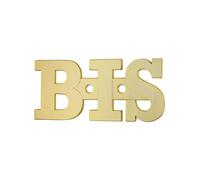 THIRARD - Plaque BIS - Laiton - À Visser - Doré - Pour Numéro de Maison et Décoration Extérieure - Résistant Aux Intempéries - H.51 mm - Installation Facile