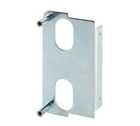THIRARD - Plaque de Fixation pour Serrure Verticale - À Souder - Zingué - Pour Serrure à Encastrer - Pour Serrure en Applique - Pour Cylindre Profilé - Ø 23 mm et Ø 30 mm - Gris