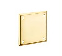 THIRARD - Plaque de Propreté Pour Porte D'Entrée - Laiton - Adaptable sur Verrous de Sûreté - Installation Facile - Finition Décorative - 60 x 60 mm - Jaune/Doré