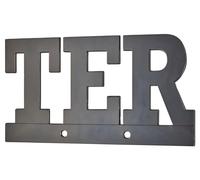 THIRARD - Plaque de signalisation TER, alliage à visser, hauteur 80mm, noir