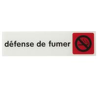 THIRARD - Plaque de signalisation Défense de fumer, plexiglass adhésif, 170x45mm
