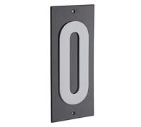 THIRARD - Plaque de signalisation 0, marquage blanc sur fond noir, panneau ABS à visser, 56x120mm