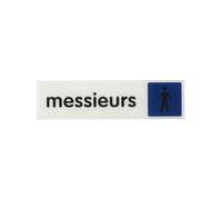 THIRARD - Plaque de signalisation Messieurs, plexiglass adhésif, 170x45mm